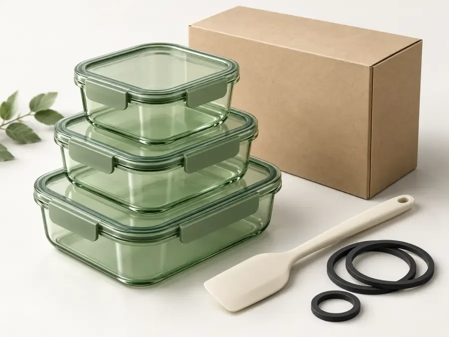 Kunststoffe, Gummi und Verpackungen – 3D-Kategorieillustration